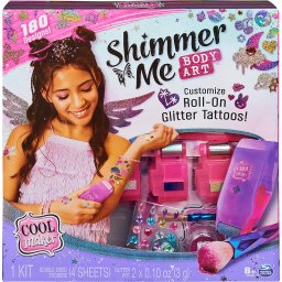 Set tatuaje temporare cu sclipici pentru copii Go Glam, 180 modele