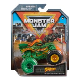 Masinuta metalica Monster Jam Dragon, scara 1:64, model oficial