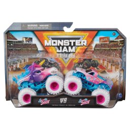 Set 2 masinute metalice Monster Jam Sparkle Smash, scara 1:64