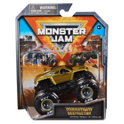 Masinuta Monster Jam Maximum Destruction metalica, scara 1:64