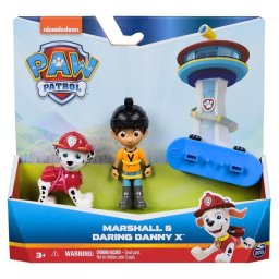 Set figurine Paw Patrol Marshall si Daring Danny X, eroi de salvare