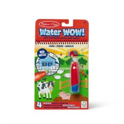 Carte de colorat cu apa reutilizabila Melissa & Doug Water Wow Ferma
