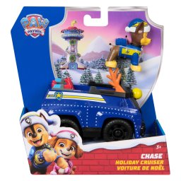 Vehicul Paw Patrol cu figurina Chase si accesorii de Craciun