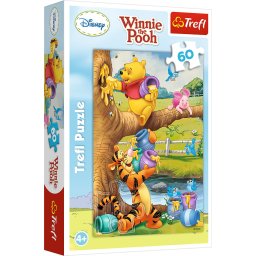 Puzzle Trefl 60 piese Winnie the Pooh Toti la treaba pentru copii 4+