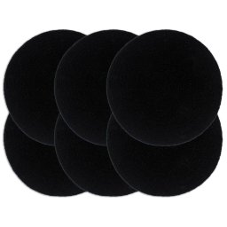 Naproane, 6 buc., negru, 38 cm, bumbac, rotund GartenMobel Dekor