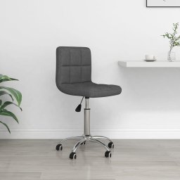Scaun de birou pivotant, gri închis, material textil GartenMobel Dekor