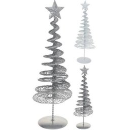 Brad Craciun Studio Casa Spirala 36cm Argintiu