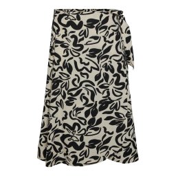 PIECES Fustă 'Larisa' crem / negru