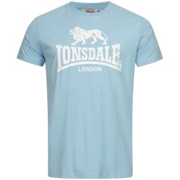 LONSDALE Tricou 'St. Erney' albastru deschis / alb