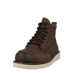 JACK & JONES Bocanci cu șireturi maro