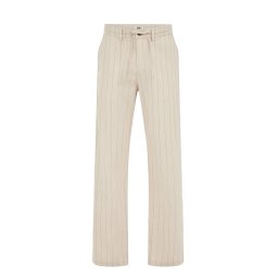 WE Fashion Pantaloni eleganți crem / gri închis