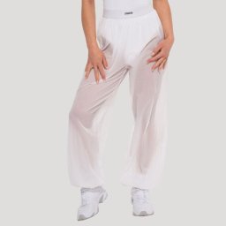 GymBeam Pantaloni sport pentru femei Flow White XL