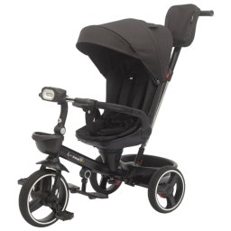 Tricicleta reversibila SL07 negru cu pozitie de somn, roti cauciuc, muzica si lumini