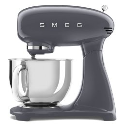 Mixer planetar SMEG SMF03GREU, 800 W, 4,8 l, 10 viteze, Functie de pornire treptata, Bol cu maner, Gri