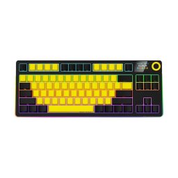 LORGAR KBP70TKLW Tastatură mecanică wireless TKL Pro pentru gaming, aspect în limba engleză - galbenă