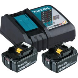 Makita Power Source Kit 18V 6Ah, set (black, 2x battery BL1860B, 1x charger DC18RC)