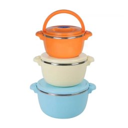 Set 3 caserole termică HEINNER Nova, 2L,4L,6L, exterior plastic, interior inox / DCN52010