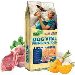 Dog Vital hrană uscată hipoalergenică Adult Medium & Maxi cu miel, spanac și dovleac pentru câini 14 kg