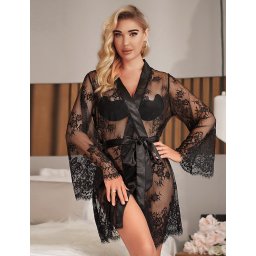 Eross halat Eyelash Lace M/L Black