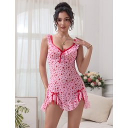 Babydoll Eross Heart Print S Roz