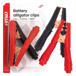 Clesti crocodil AMiO 170 mm 400A set 2 buc pentru acumulatori si cabluri