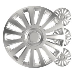 Set 4 capace roti auto Versaco Luxury 13 inch argintii pentru jante otel