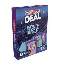 Joc de carti Monopoly Deal K-Pop Demon Hunters, în limba engleza