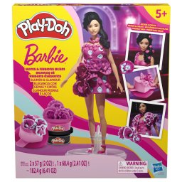 Set Play-Doh Barbie pentru creatii vestimentare cu pietre si panglici
