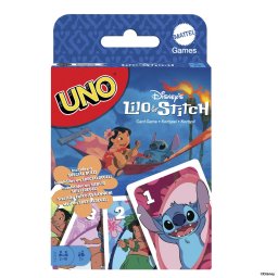 Joc de carti UNO Disney Lilo & Stitch pentru 2-10 jucatori, 7+ ani