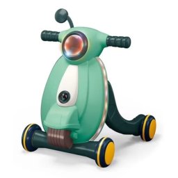 Antepremergator interactiv bebelusi cu 3 roti, lumini, sunete, rezervor de apa, +1 an, verde
