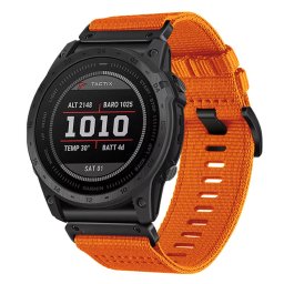 Curea pentru Samsung Galaxy Watch (46mm)/Watch 3/Gear S3, Huawei Watch GT/GT 2/GT 3 (46mm) - Techsuit Watchband 22mm (W070) - Orange Blossom
