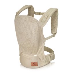 Marsupiu ergonomic, Lionelo, Margareet Air, 3 pozitii de purtare, Certificat de Institutul International pentru Displazie de Sold, 4 luni+, Pana la 20 Kg, Material respirabil 3D Air Mesh, Catarama dubla de siguranta, Bej