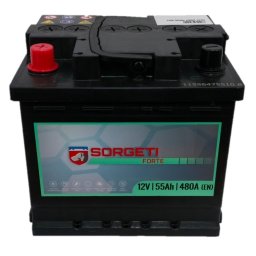 Baterie auto 55Ah Sorgeti Forte 207x175x190 480A 12V, polaritate inversa