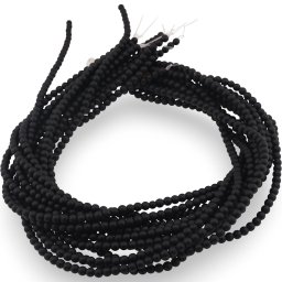 Sirag Onix negru sfere 4mm mate, 37cm