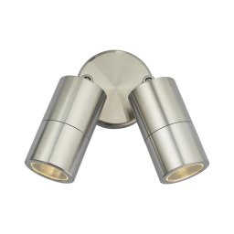Där Lighting ORT0968 - Aplica LED de exterior ORTEGA, spot montat pe perete, 2xGU10/5W/230V, IP65, cromat