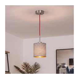 Brilagi - Lustră LED pe cablu NUBILA 1xE27/60W/230V Ø 14 cm roșu/gri