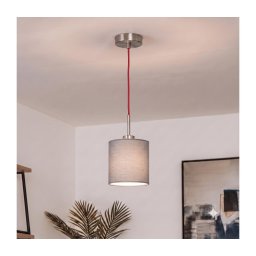 Brilagi - Pendul LED pe cablu NUBILA 1xE27/60W/230V Ø 14 cm roșu/gri deschis