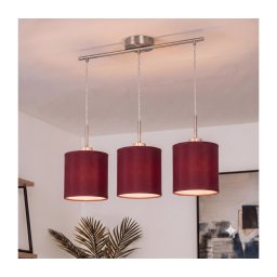 Brilagi - Lustră LED suspendată pe cablu NUBILA, 3x E27/60W/230V, roșu pompeian