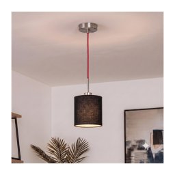 Brilagi - Lustră LED suspendată pe cablu NUBILA 1xE27/60W/230V Ø 14 cm roșu/negru