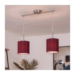Brilagi - Lustru LED suspendat pe cablu NUBILA 2xE27/60W/230V roșu pompeian