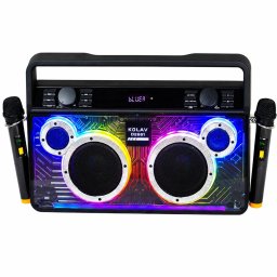 Boxa portabila si 2 microfoane Karaoke KOLAV D2661 X-BASS putere 400W