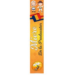Sigiliu borcan miere Direct de la Producator 27mm x 145 mm - Fetita si baietel in costum popular