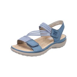 Rieker Sandale albastru fumuriu / albastru porumbel / alb