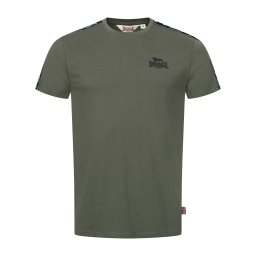 LONSDALE Tricou 'BRINDISTER' verde închis / negru
