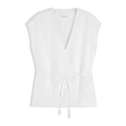 TOMMY HILFIGER Vestă de costum 'Blend Wrap Waistcoat' alb