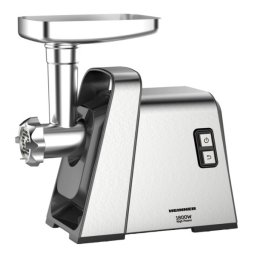 Masina de tocat Heinner MG-Y1800X, 1800W, functie reverse, 3 site de taiere, accesoriu de rosii si carnati, argintiu