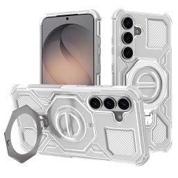 Husa de protectie Techsuit Carbon Shield PRO compatibil cu Samsung Galaxy S26, Alb Transparent