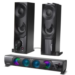 2in1 PC Speaker/Soundbar RGB LED Backlight