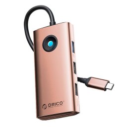 Type-C 6in1 HUB Multifunction Docking Station (rose gold)