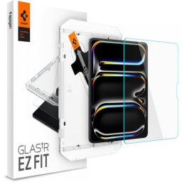 Folie de protectie Ecran Spigen GlastR EZ FIT pentru Apple iPad Pro 13 (2024), Sticla Securizata, Full Glue AGL07793